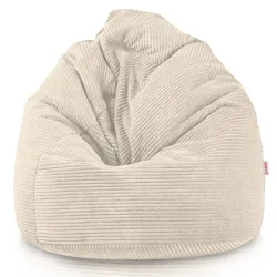 Grand pouf poire en velours côtelé pour ados et adultes