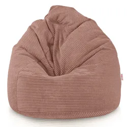 Grand pouf poire en velours côtelé pour ados et adultes