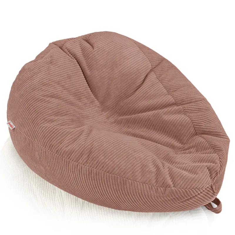 Grand pouf poire en velours côtelé pour ados et adultes