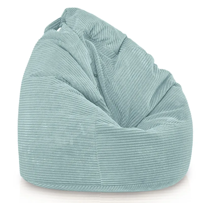 Grand pouf poire en velours côtelé pour ados et adultes