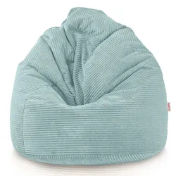 Grand pouf poire en velours côtelé pour ados et adultes