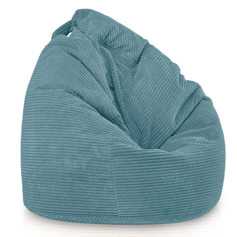 Grand pouf poire en velours côtelé pour ados et adultes