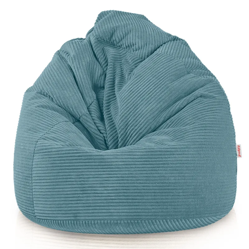 Grand pouf poire en velours côtelé pour ados et adultes