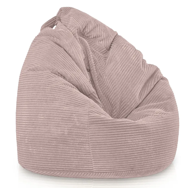 Grand pouf poire en velours côtelé pour ados et adultes