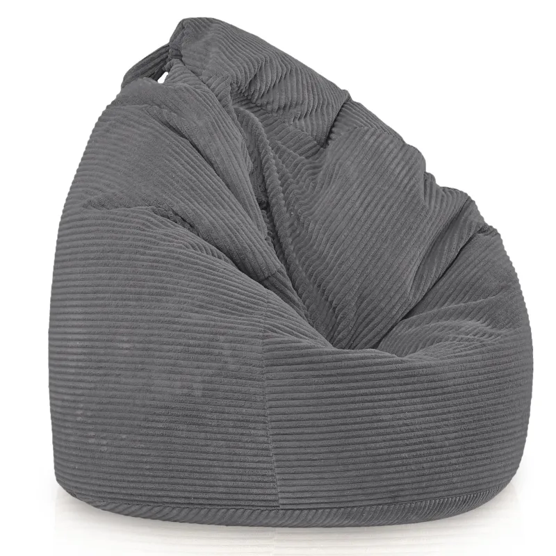 Grand pouf poire en velours côtelé pour ados et adultes