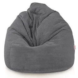 Grand pouf poire en velours côtelé pour ados et adultes