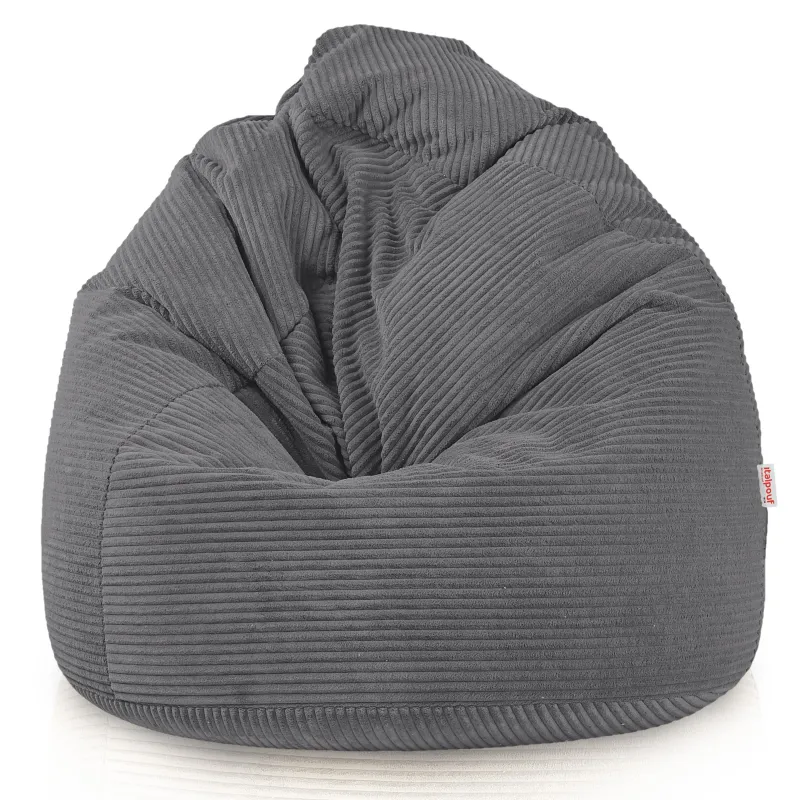 Grand pouf poire en velours côtelé pour ados et adultes