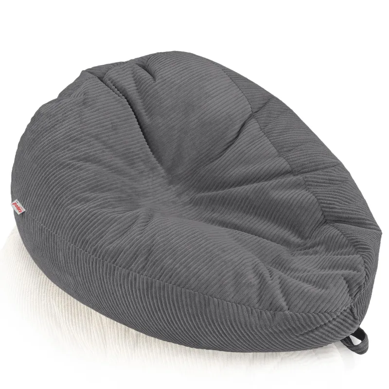 Grand pouf poire en velours côtelé pour ados et adultes