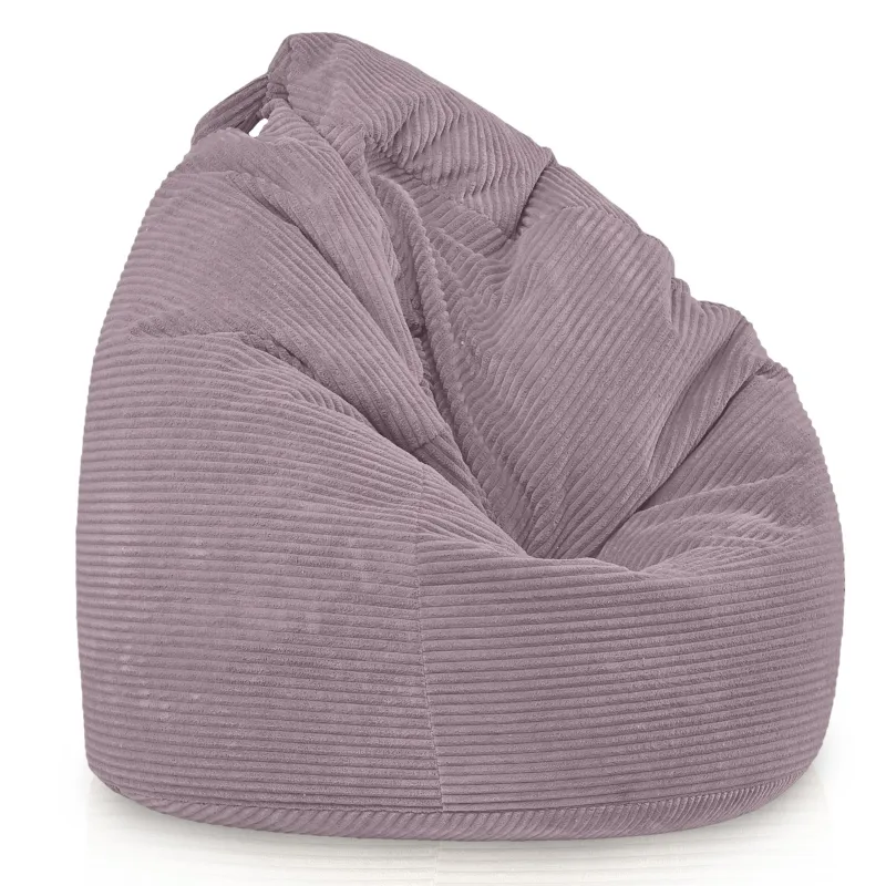 Grand pouf poire en velours côtelé pour ados et adultes