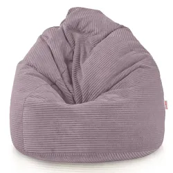 Grand pouf poire en velours côtelé pour ados et adultes