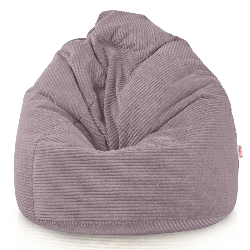 Grand pouf poire en velours côtelé pour ados et adultes