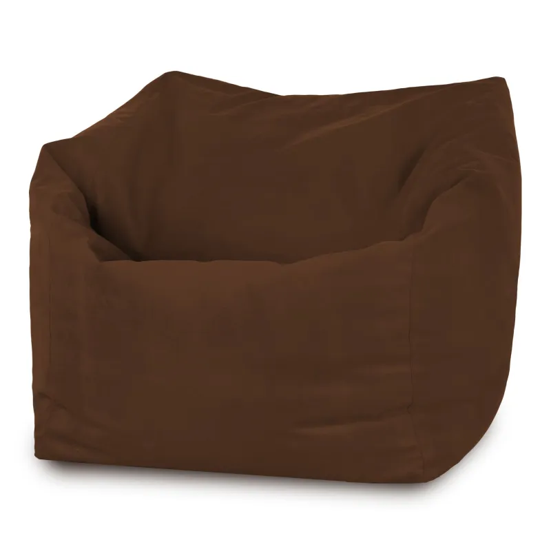 Fauteuil Pouf Siège de Sol Cube Amalfi - Velours Soft – vue 2