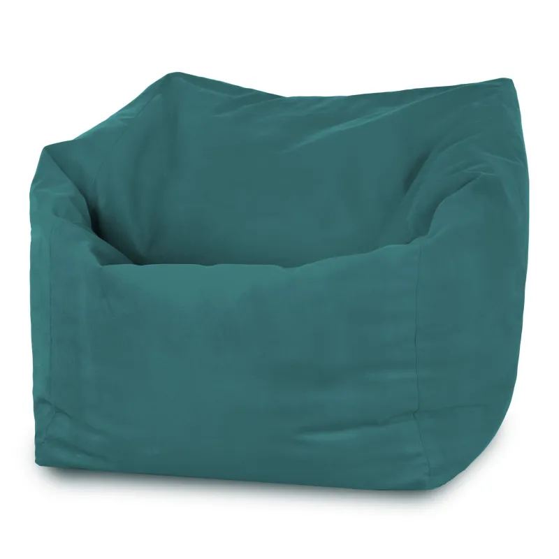 Fauteuil Pouf Siège de Sol Cube Amalfi - Velours Soft – vue 6