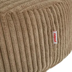 Pouf repose-pieds rond et assise d'appoint en velours côtelé