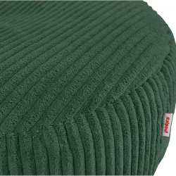 Pouf repose-pieds rond et assise d'appoint en velours côtelé
