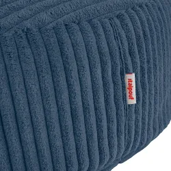 Pouf repose-pieds rond et assise d'appoint en velours côtelé