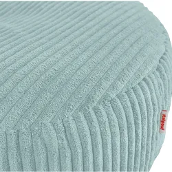 Pouf repose-pieds rond et assise d'appoint en velours côtelé