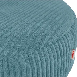 Pouf repose-pieds rond et assise d'appoint en velours côtelé