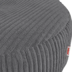 Pouf repose-pieds rond et assise d'appoint en velours côtelé