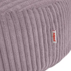 Pouf repose-pieds rond et assise d'appoint en velours côtelé
