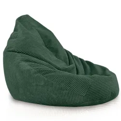 Pouf poire avec dossier pour adultes en velours XXL