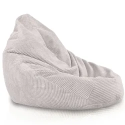 Pouf poire avec dossier pour adultes en velours XXL