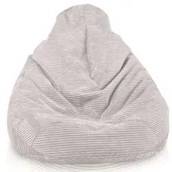 Pouf poire avec dossier pour adultes en velours XXL