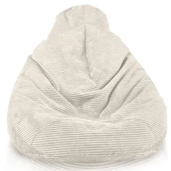 Pouf poire avec dossier pour adultes en velours XXL