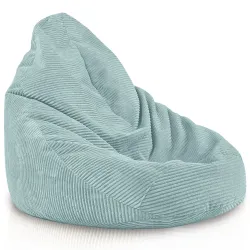 Pouf Poire Drop XXL avec Dossier - Velours Côtelé Soft
