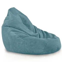 Pouf poire avec dossier pour adultes en velours XXL