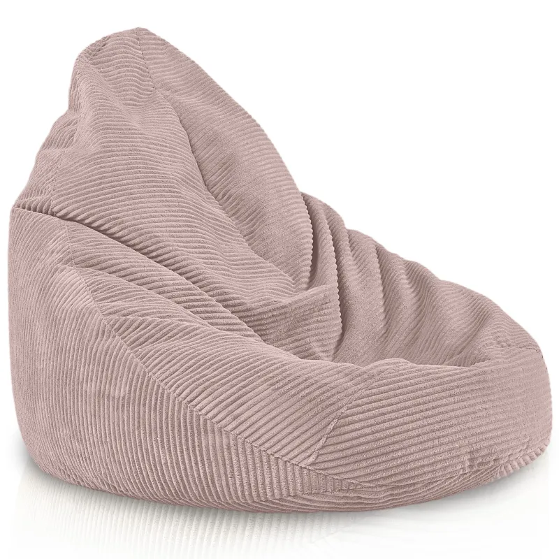 Pouf poire avec dossier pour adultes en velours XXL