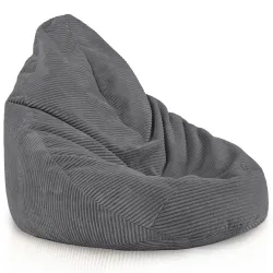 Pouf Poire Drop XXL avec Dossier - Velours Côtelé Soft