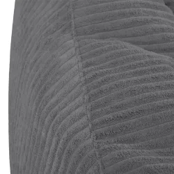 Pouf poire avec dossier pour adultes en velours XXL