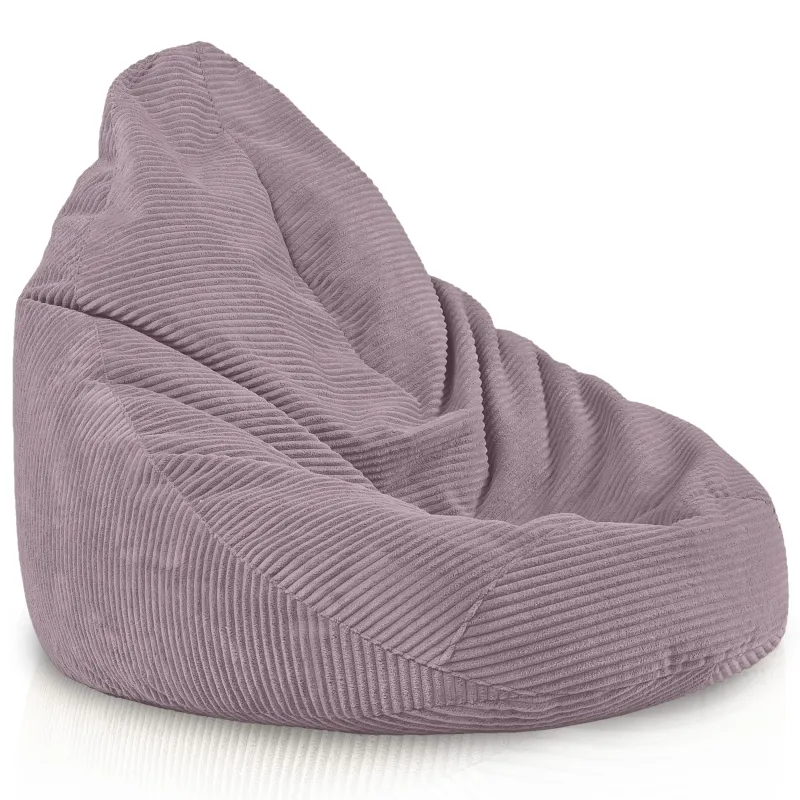 Pouf poire avec dossier pour adultes en velours XXL