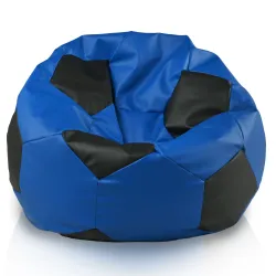 Pouf Fauteuil Ballon de Foot XL Enfant - Similicuir