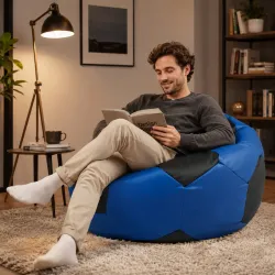 Pouf Fauteuil Football XXL - Simili Cuir Premium