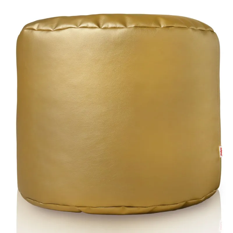 Pouf Cylindre Cilindro Simili-cuir Doré | Italpouf