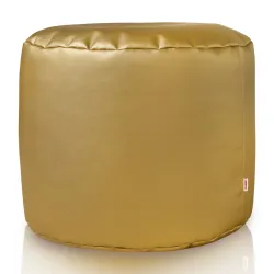 Pouf Cylindre Cilindro Simili-cuir Doré | Italpouf