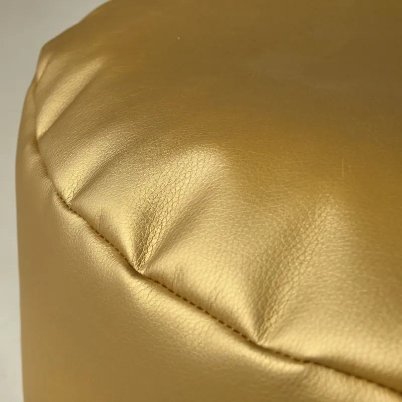 Pouf Cylindre Cilindro Simili-cuir Doré | Italpouf