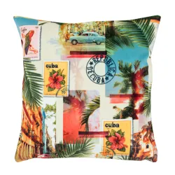 Coussin Décoratif Carré 45 x 45 cm - Tissu Imprimé Premium