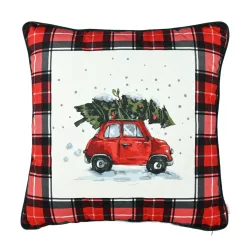 Coussin Décoratif Carré - Tissu Imprimé Premium