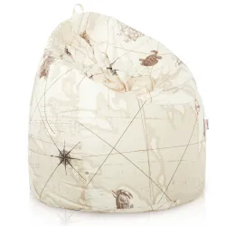 Pouf Poire XXL pour adultes Géant - Tissu Imprimé Premium