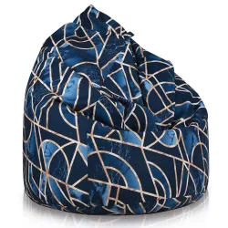 Pouf Poire XL Standard - Tissu Imprimé Premium