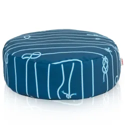 Pouf Repose-pieds Rond - Tissu Imprimé Premium