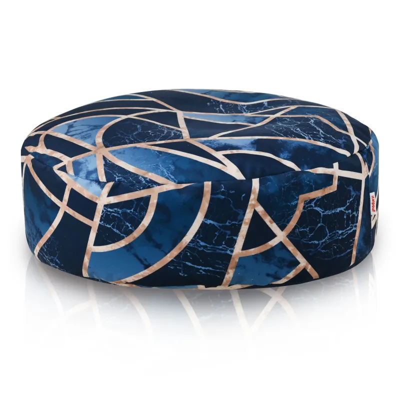 Pouf Repose-pieds Rond - Impressions Premium