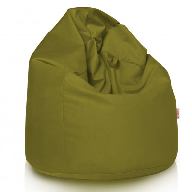 Vert Pouf Poire velours