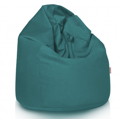 Bleu Pouf Poire velours