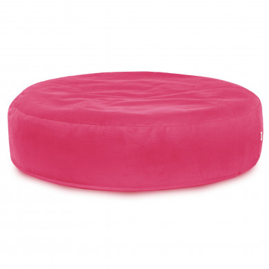 Rose Coussin Pouf Rond Monaco velours