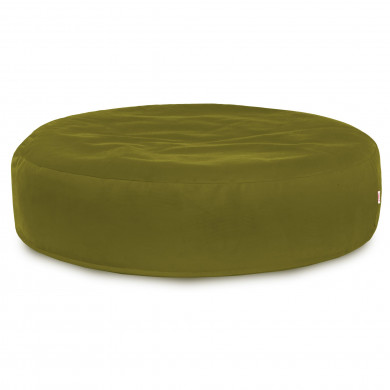 Vert Coussin Pouf Rond Monaco velours
