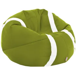 Pouf Fauteuil Vert Tennis - Velours Soft